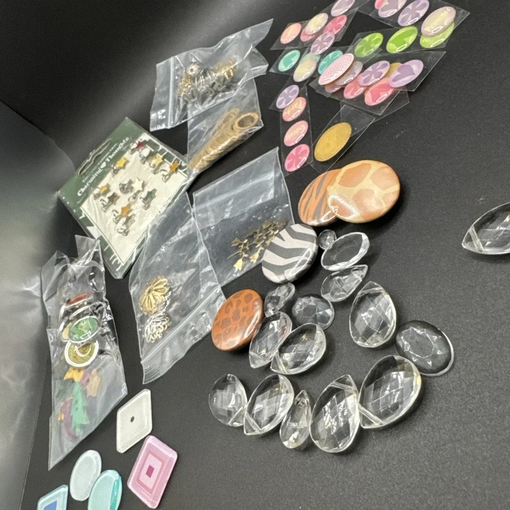 Bundle Of Scrapbooking / Crafting Supplies - ‎ Charms Beads Stickers